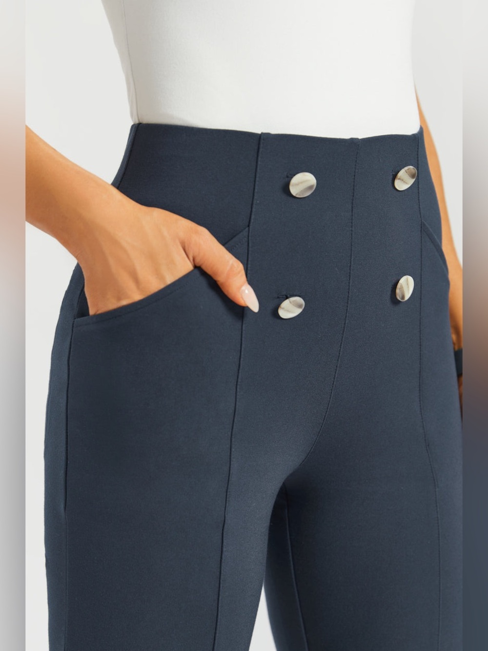 Betabrand Atlantic DPYP Dress Pant Yoga Pants | Wide - Picture 3 of 15